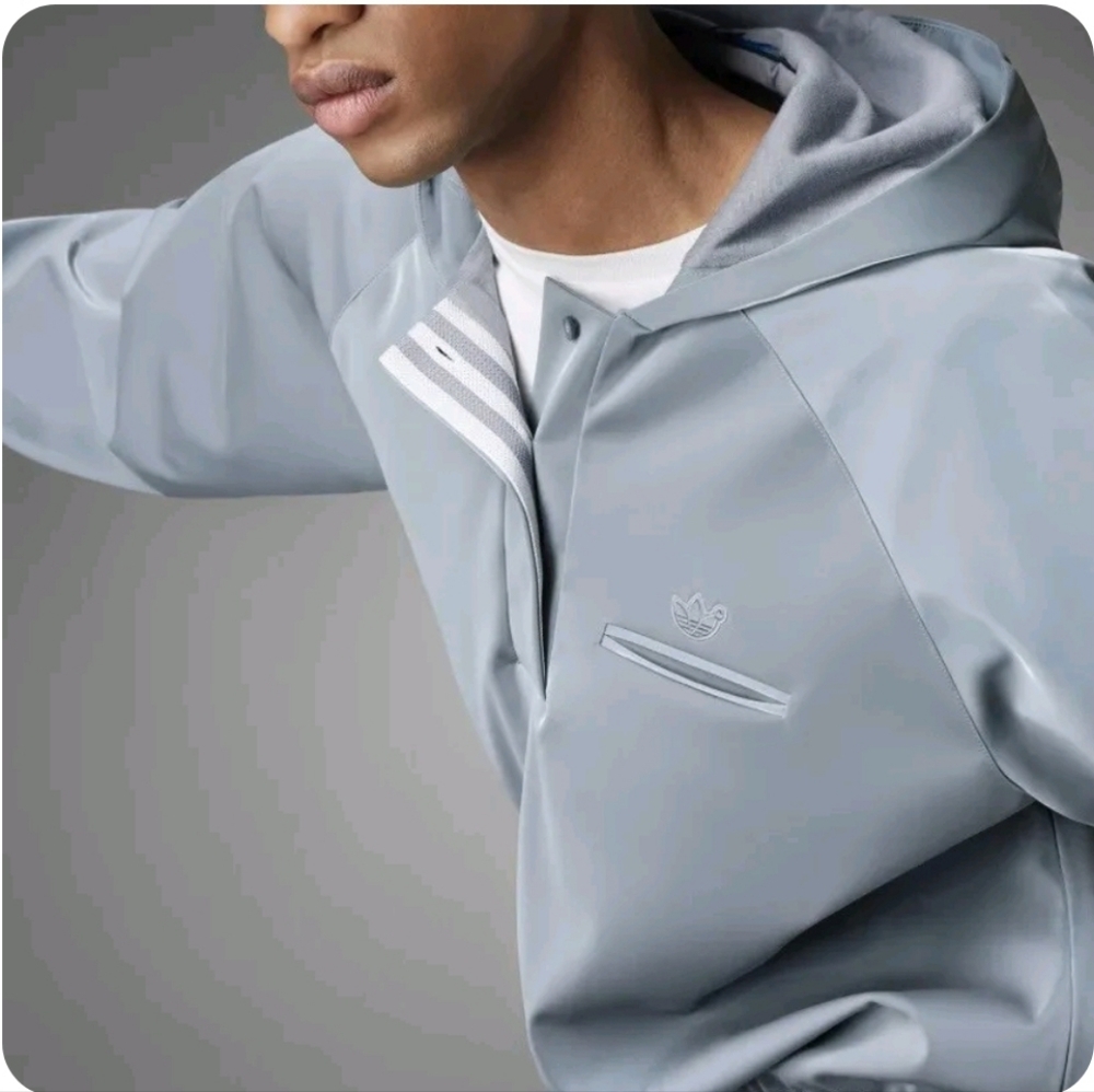 Adidas Jackets & Coats Adidas Blue Version High Shine Hoodie Unisex Hm9220